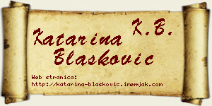 Katarina Blašković vizit kartica